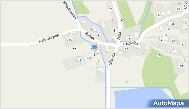 Roków, Rynek, 3, mapa Roków