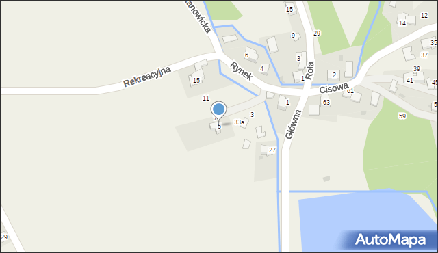 Roków, Rynek, 5, mapa Roków