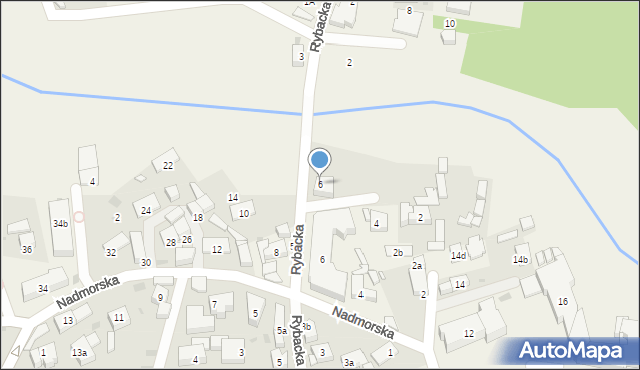 Rowy, Rybacka, 6, mapa Rowy