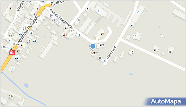 Rozprza, Rynek Piastowski, 10B, mapa Rozprza