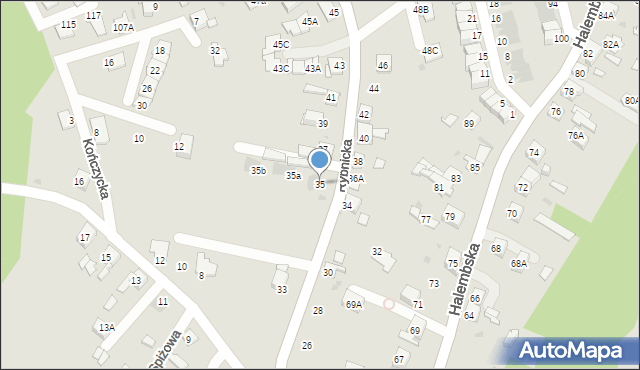 Ruda Śląska, Rybnicka, 35, mapa Rudy Śląskiej