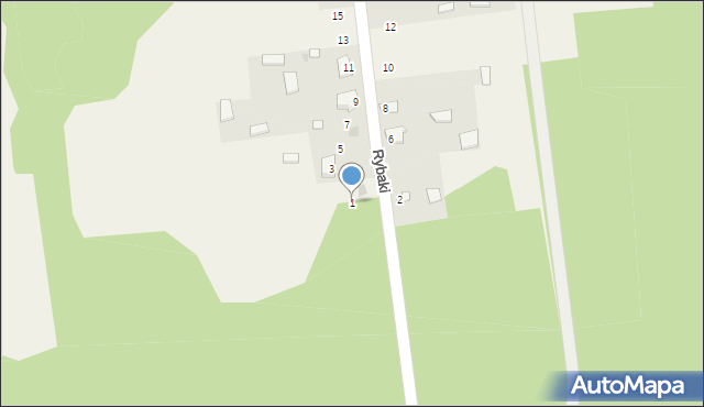 Rybaki, Rybaki, 1, mapa Rybaki
