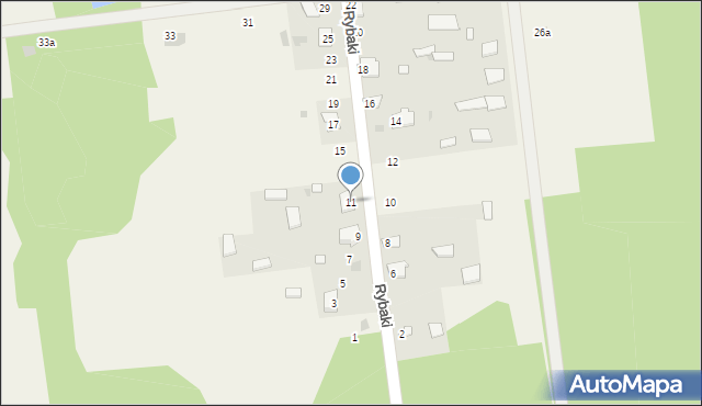 Rybaki, Rybaki, 11, mapa Rybaki