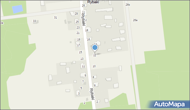 Rybaki, Rybaki, 12, mapa Rybaki
