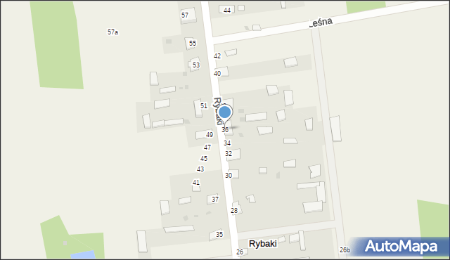 Rybaki, Rybaki, 36, mapa Rybaki