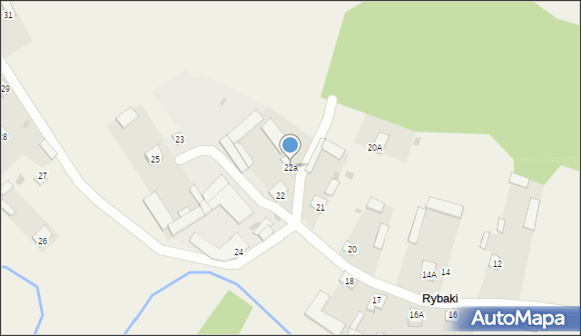 Rybaki, Rybaki, 22a, mapa Rybaki
