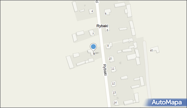 Rybaki, Rybaki, 8, mapa Rybaki