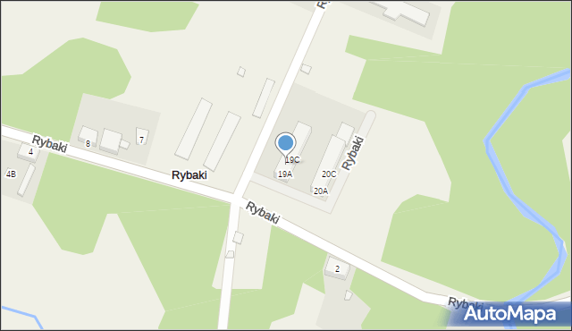 Rybaki, Rybaki, 19B, mapa Rybaki