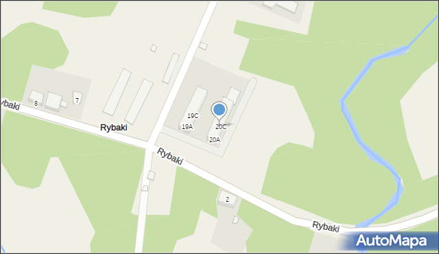 Rybaki, Rybaki, 20C, mapa Rybaki