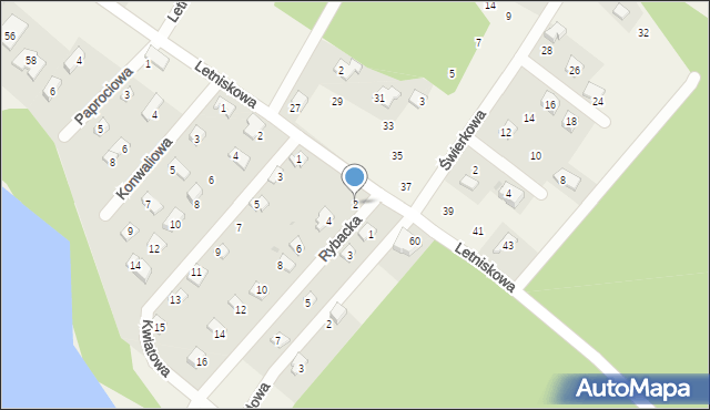 Rybakowo, Rybacka, 2, mapa Rybakowo