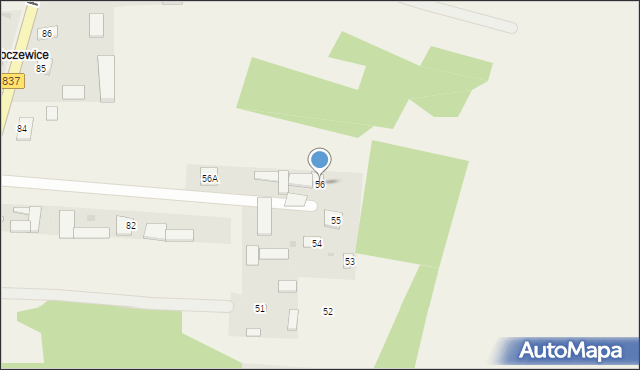 Rybczewice Drugie, Rybczewice Drugie, 56, mapa Rybczewice Drugie