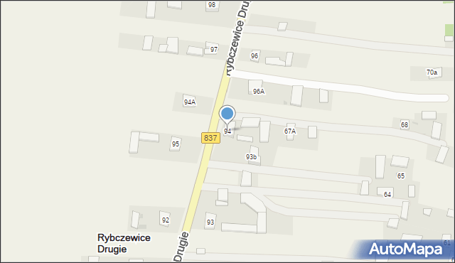Rybczewice Drugie, Rybczewice Drugie, 94, mapa Rybczewice Drugie