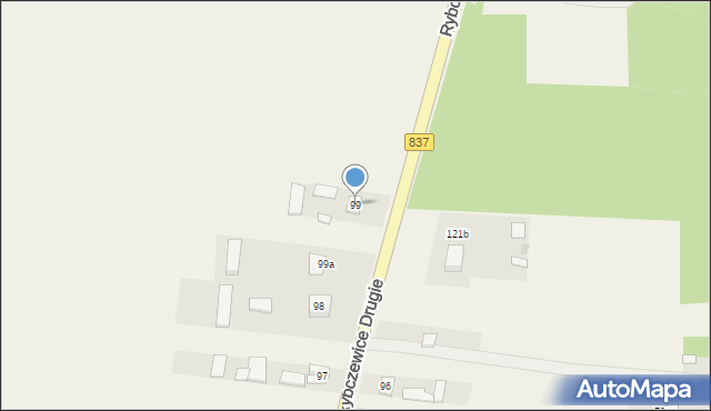 Rybczewice Drugie, Rybczewice Drugie, 99, mapa Rybczewice Drugie