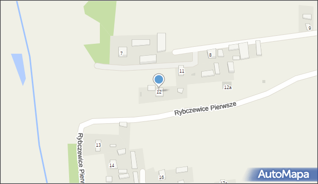 Rybczewice Pierwsze, Rybczewice Pierwsze, 12, mapa Rybczewice Pierwsze