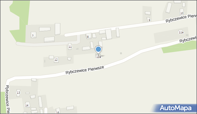 Rybczewice Pierwsze, Rybczewice Pierwsze, 12a, mapa Rybczewice Pierwsze