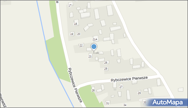 Rybczewice Pierwsze, Rybczewice Pierwsze, 24, mapa Rybczewice Pierwsze