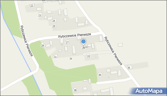 Rybczewice Pierwsze, Rybczewice Pierwsze, 29, mapa Rybczewice Pierwsze