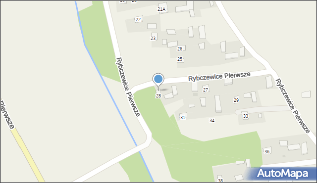 Rybczewice Pierwsze, Rybczewice Pierwsze, 30, mapa Rybczewice Pierwsze
