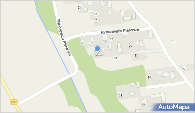 Rybczewice Pierwsze, Rybczewice Pierwsze, 31, mapa Rybczewice Pierwsze