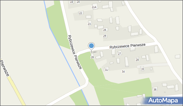Rybczewice Pierwsze, Rybczewice Pierwsze, 32, mapa Rybczewice Pierwsze