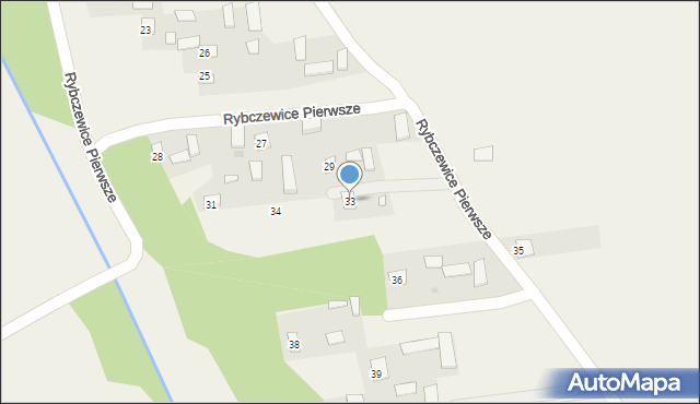 Rybczewice Pierwsze, Rybczewice Pierwsze, 33, mapa Rybczewice Pierwsze