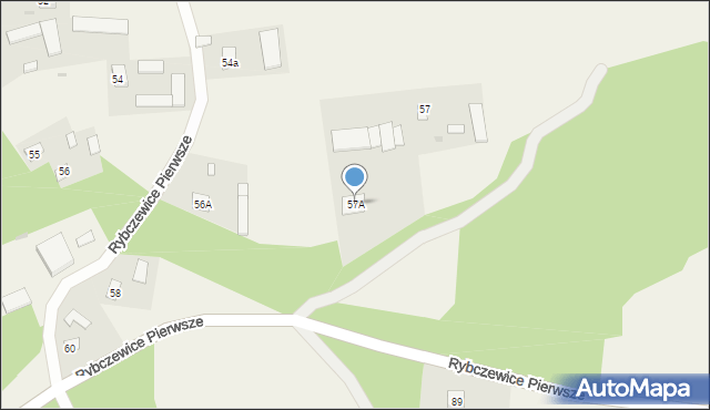Rybczewice Pierwsze, Rybczewice Pierwsze, 57A, mapa Rybczewice Pierwsze