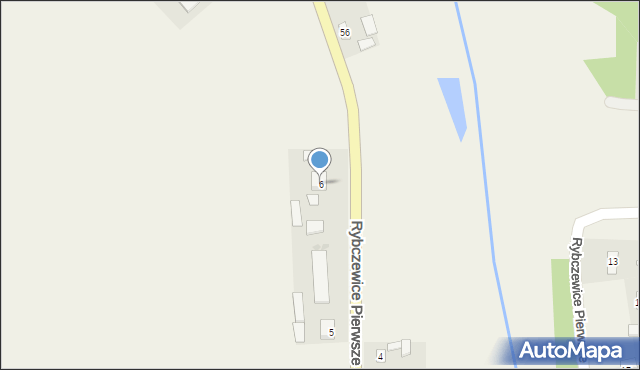 Rybczewice Pierwsze, Rybczewice Pierwsze, 6, mapa Rybczewice Pierwsze