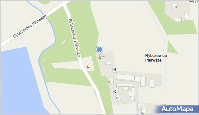 Rybczewice Pierwsze, Rybczewice Pierwsze, 62, mapa Rybczewice Pierwsze