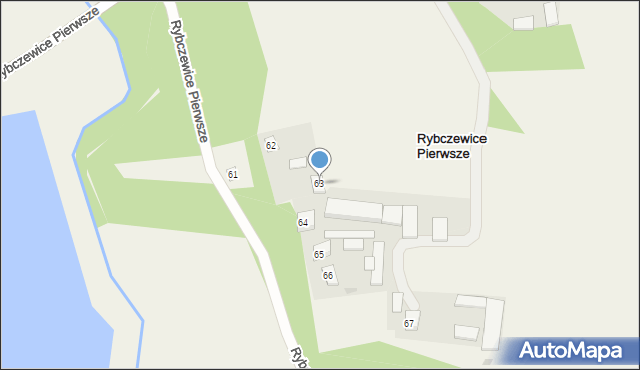 Rybczewice Pierwsze, Rybczewice Pierwsze, 63, mapa Rybczewice Pierwsze