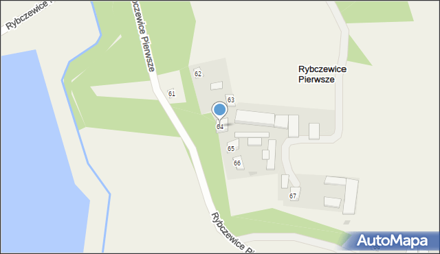 Rybczewice Pierwsze, Rybczewice Pierwsze, 64, mapa Rybczewice Pierwsze