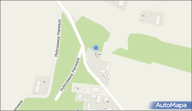 Rybczewice Pierwsze, Rybczewice Pierwsze, 71, mapa Rybczewice Pierwsze