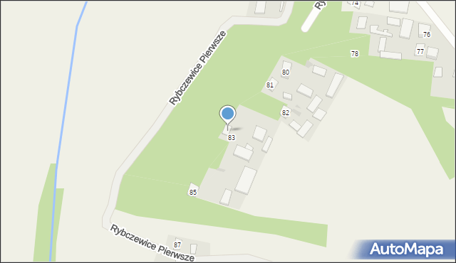 Rybczewice Pierwsze, Rybczewice Pierwsze, 84, mapa Rybczewice Pierwsze