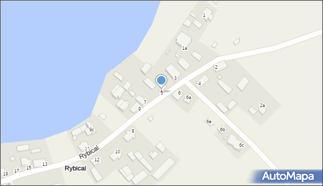 Rybical, Rybical, 5, mapa Rybical