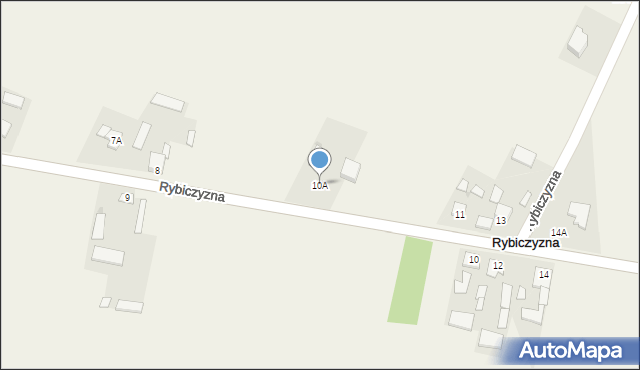 Rybiczyzna, Rybiczyzna, 10A, mapa Rybiczyzna