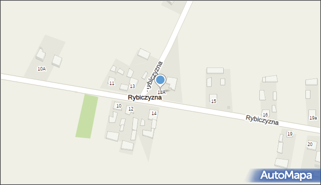 Rybiczyzna, Rybiczyzna, 14A, mapa Rybiczyzna