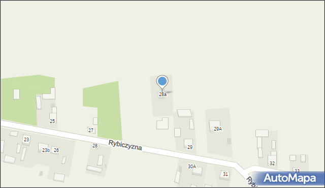 Rybiczyzna, Rybiczyzna, 28a, mapa Rybiczyzna