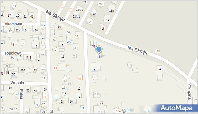 Rybie, Rybna, 3, mapa Rybie