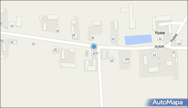 Rybie, Rybie, 27, mapa Rybie