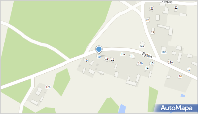 Rybie, Rybie, 10, mapa Rybie