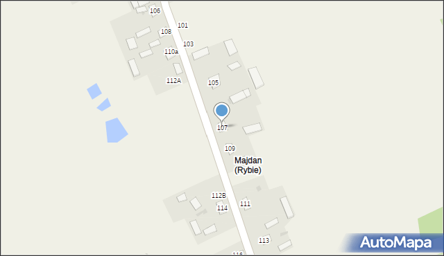 Rybie, Rybie, 107, mapa Rybie