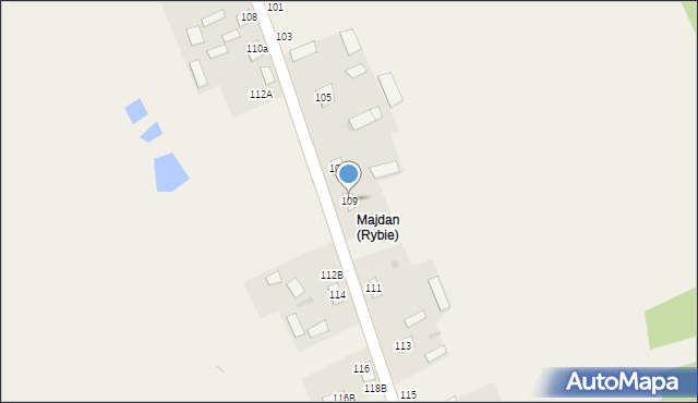Rybie, Rybie, 109, mapa Rybie