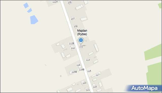 Rybie, Rybie, 111, mapa Rybie
