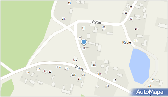 Rybie, Rybie, 19, mapa Rybie