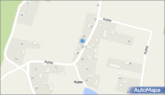Rybie, Rybie, 37, mapa Rybie