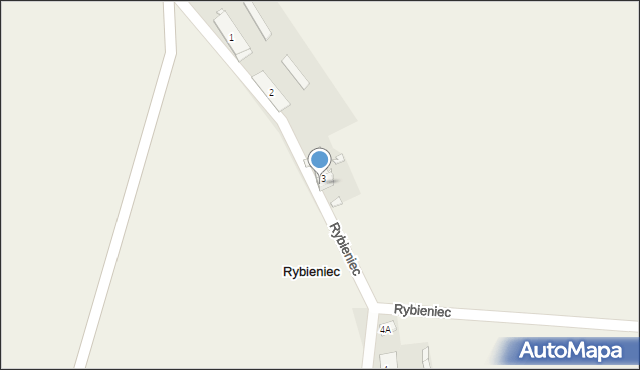 Rybieniec, Rybieniec, 3a, mapa Rybieniec