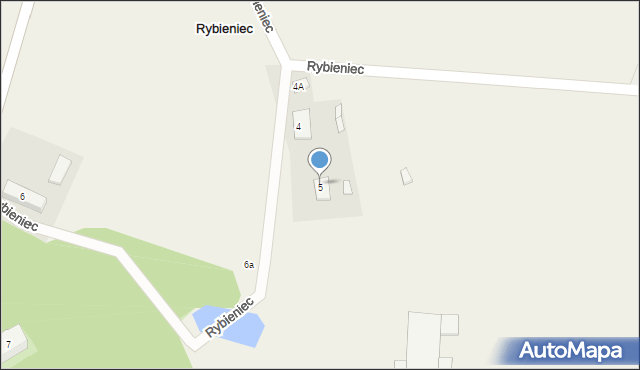 Rybieniec, Rybieniec, 5a, mapa Rybieniec