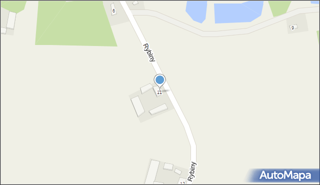 Rybiny, Rybiny, 11, mapa Rybiny
