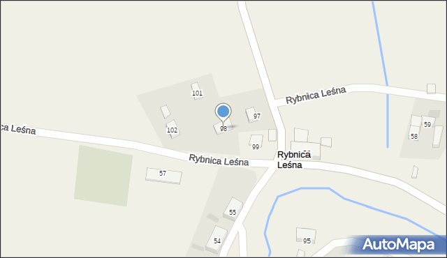 Rybnica Leśna, Rybnica Leśna, 98, mapa Rybnica Leśna