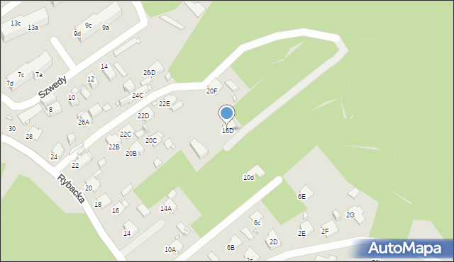 Rybnik, Rybacka, 16D, mapa Rybnika