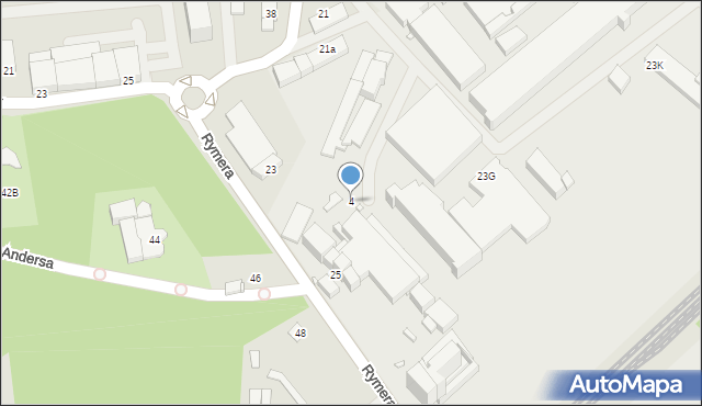 Rybnik, Rymera Józefa, 4, mapa Rybnika